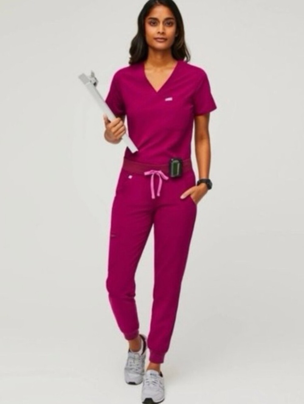 Figs Scrubs Set Catarina Zamora Jogger 2 Piece Small Magenta